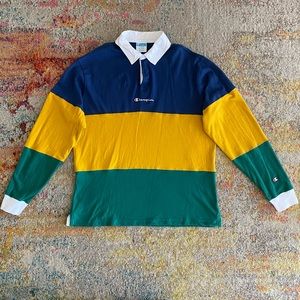 Champion- Urban Outfitters, size XL, Colorblock, Rugby Shirt